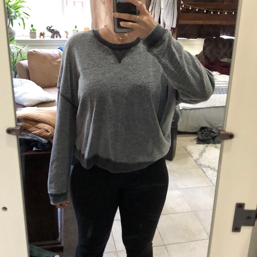 Greyish-blue very soft long sleeve